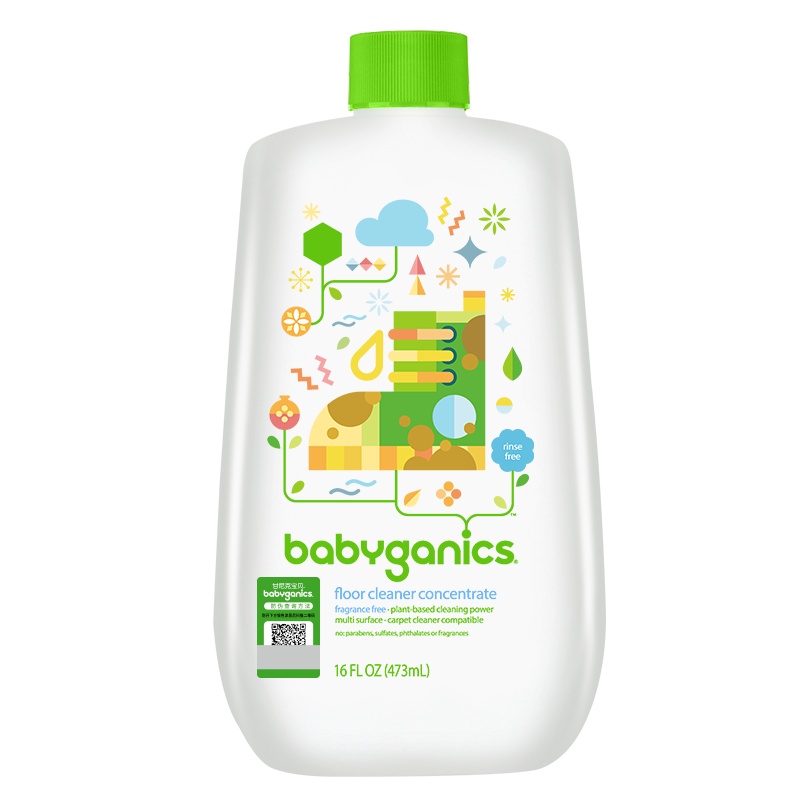 甘尼克宝贝 BabyGanics 浓缩型地板清洁液 无香型 473ml