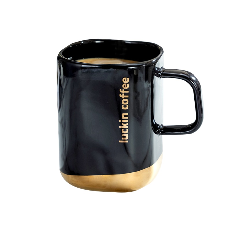瑞幸咖啡(luckin coffee)黑金时代马克杯创意咖啡杯大容量杯子