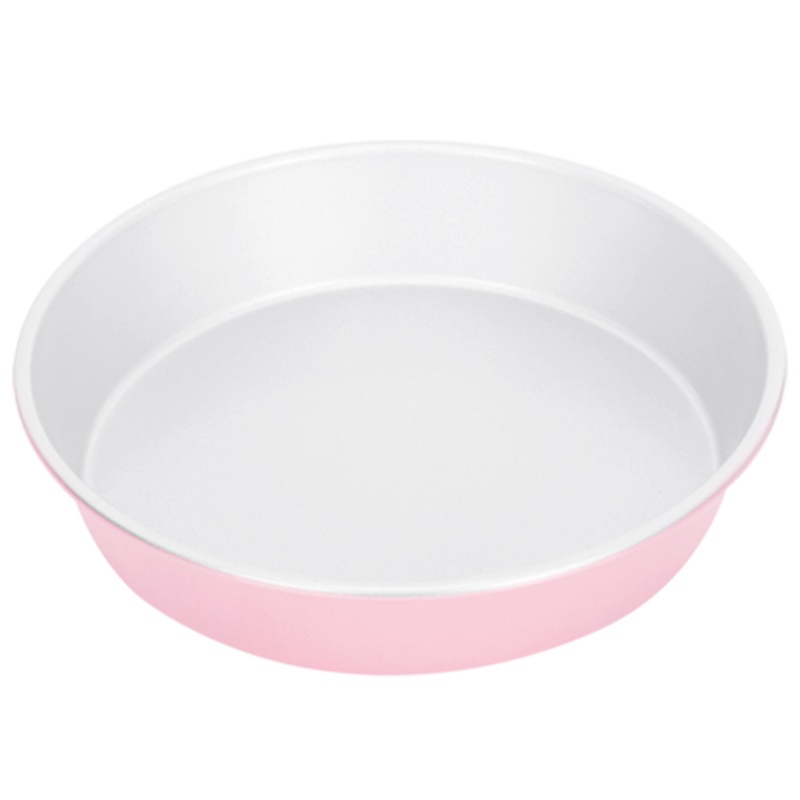 学厨 披萨盘 9英寸玫瑰金色圆形家用烤盘 pizza烘焙工具24.4*5cm圆形派盘烘焙模具 WK9798