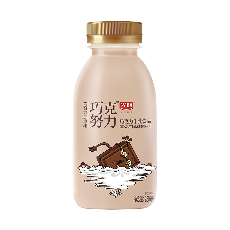 光明250ml巧克力牛乳饮品四连装*3 (250ml*12瓶)