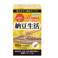 [纳豆激酶]ISDG日本进口纳豆激酶纳豆生活软胶囊纳豆提取物(瓶装) 60粒