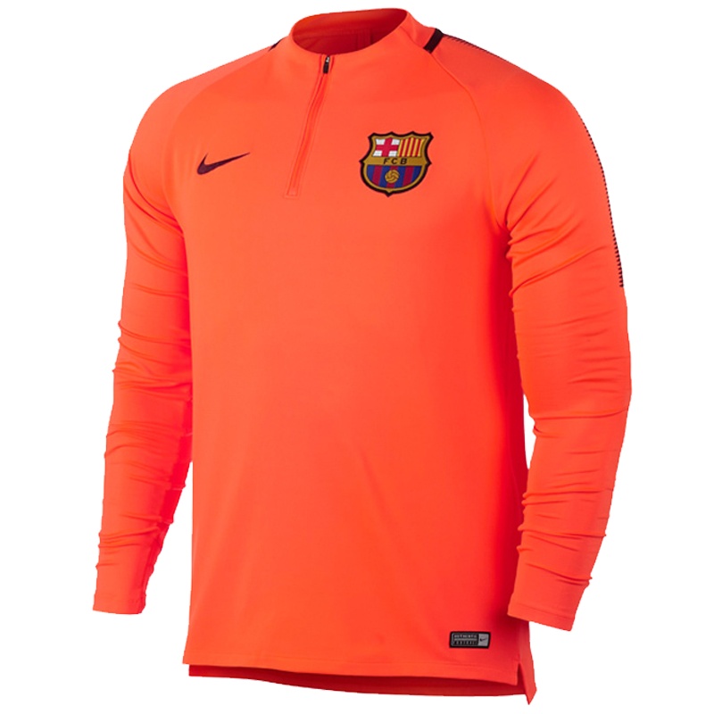 Nike耐克足球服男长袖巴萨球衣FC Barcelona Squad运动服男854192-813