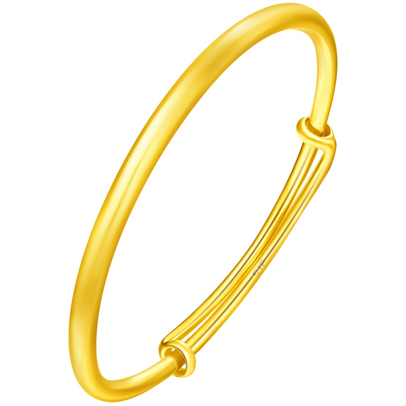 周大福珠宝首饰足金黄金手镯计价(工费828元)F212460