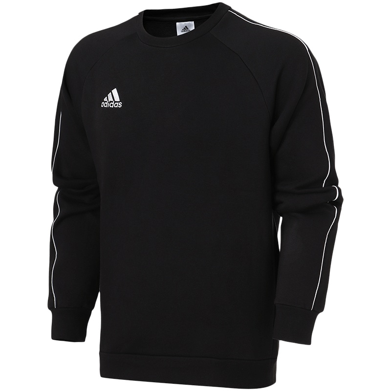 【自营】adidas男服卫衣足球圆领套头休闲运动服CE9064 L CE9064黑色