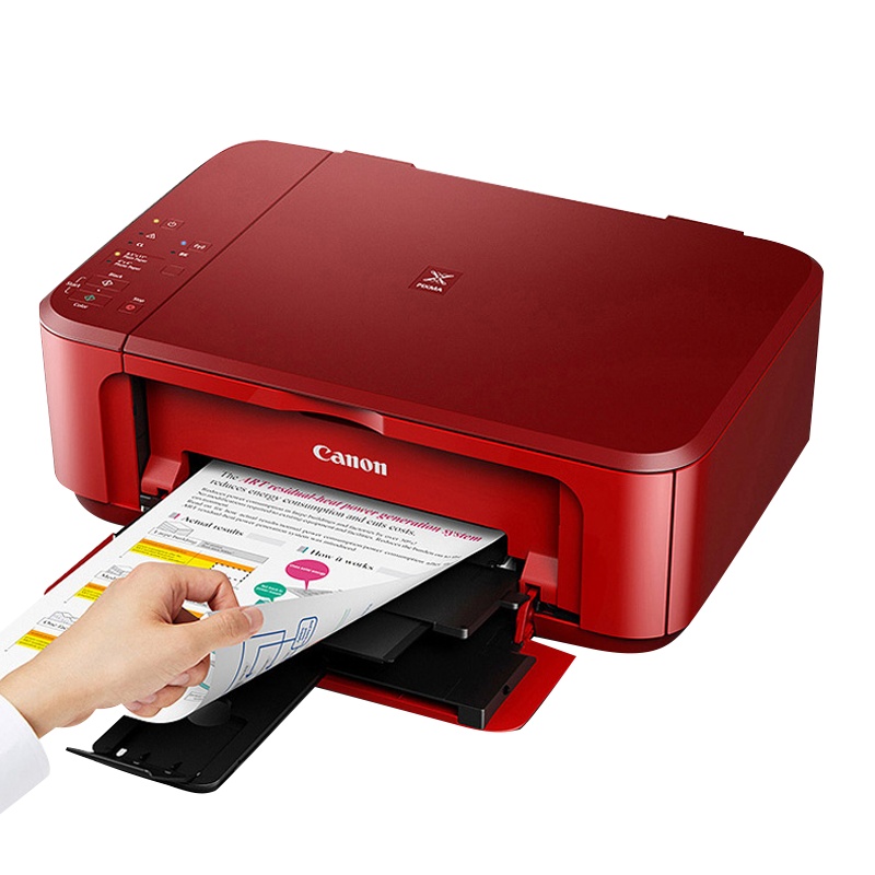 佳能MG3680无线打印机一体机彩色复印多功能喷墨照片wifi自动双面家用办公家庭打印三合一 高贵红
