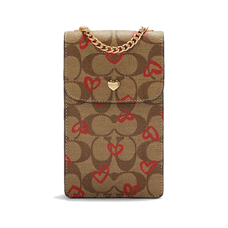 [直营]蔻驰(COACH) 真皮/涂层帆布 女士手机包单肩包斜挎包 女包