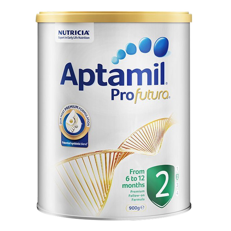 澳洲白金版爱他美Aptamil 较大婴儿配方奶粉2段 900g 6-12月龄 1罐装 效期:26.2 新旧随机发货