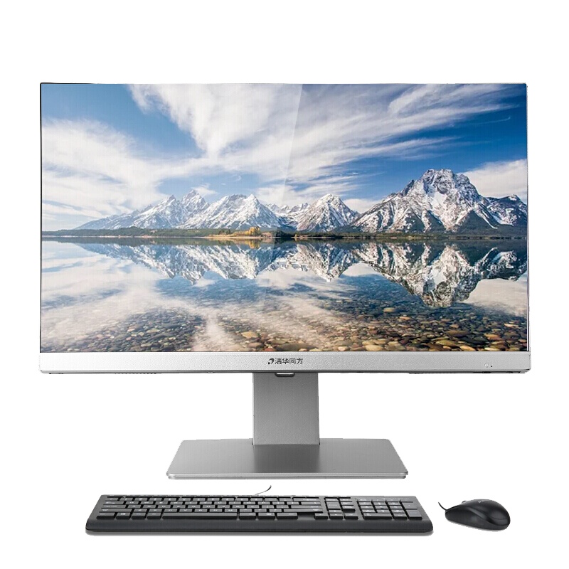 清华同方超越A5000 21.5英寸一体机电脑(I5-9400 8GB 256G固态 集显 无光驱 无摄像头 无WIFI DOS)三年保修
