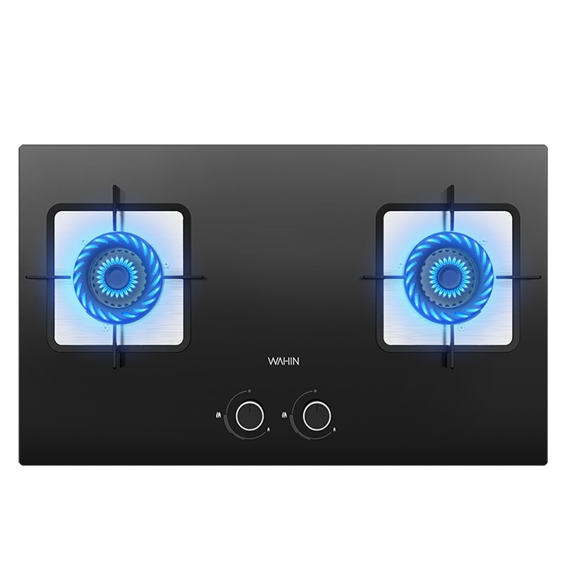 美的出品WAHIN华凌燃气灶JZY-HQ7台嵌两用式钢化玻璃4.5KW猛火一级能效灶具 液化气灶具