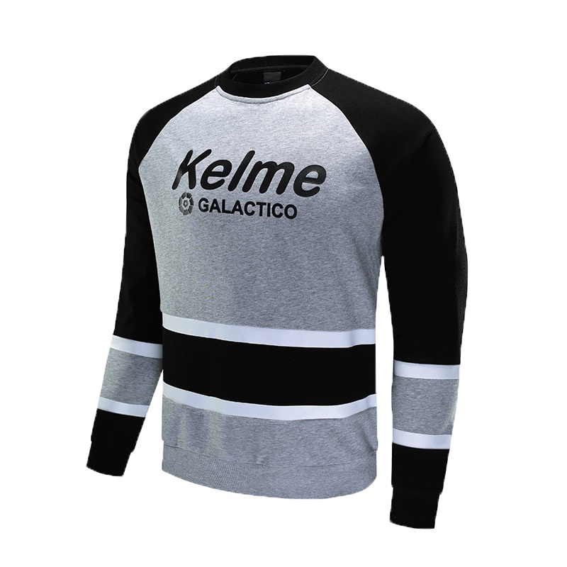 KELME/卡尔美运动套头新款男士圆领卫衣拼接休闲时尚套头衫