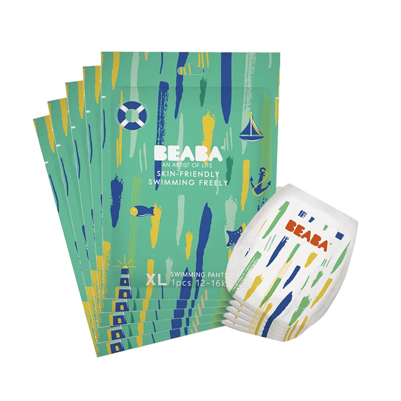 BEABA 盛夏光年婴儿游泳裤XL1片*5