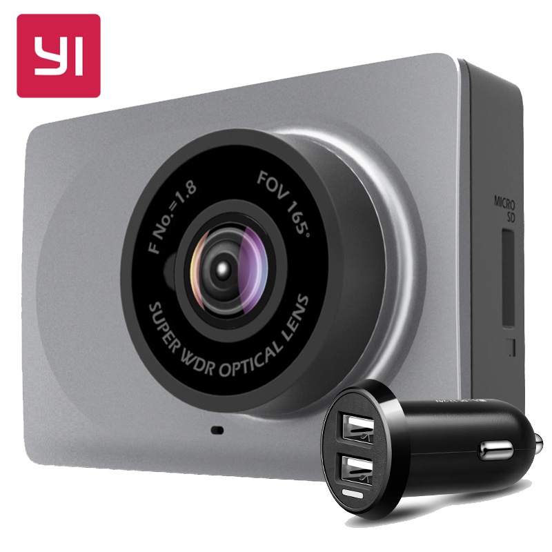 小蚁(YI)智能行车记录仪 1296P超高清夜视 165°广角 智能辅助驾驶(太空灰)支持小米/360手机WIFI互联