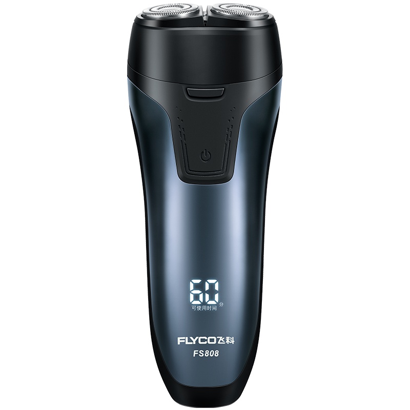 飞科(FLYCO)电动剃须刀FS808 充插两用全身水洗智能电量显示1小时快充双环浮动旋转式刮胡刀