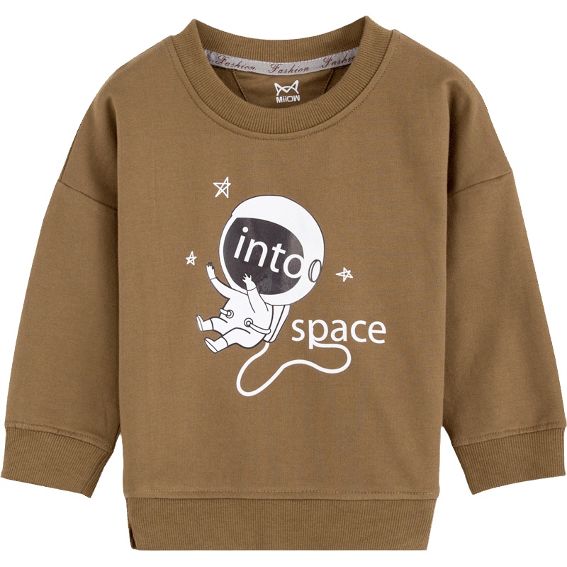 猫人春季新款男童卫衣儿童圆领套头卫衣男宝上衣打底