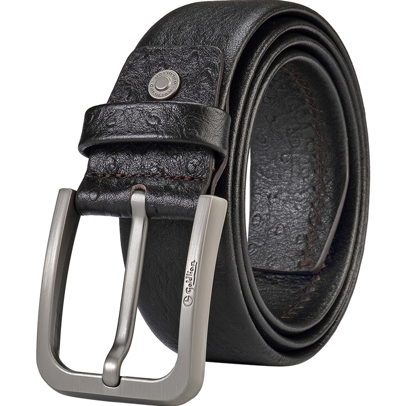 金利来（Goldlion）皮带男商务休闲头层牛皮针扣礼盒腰带男款青年裤带