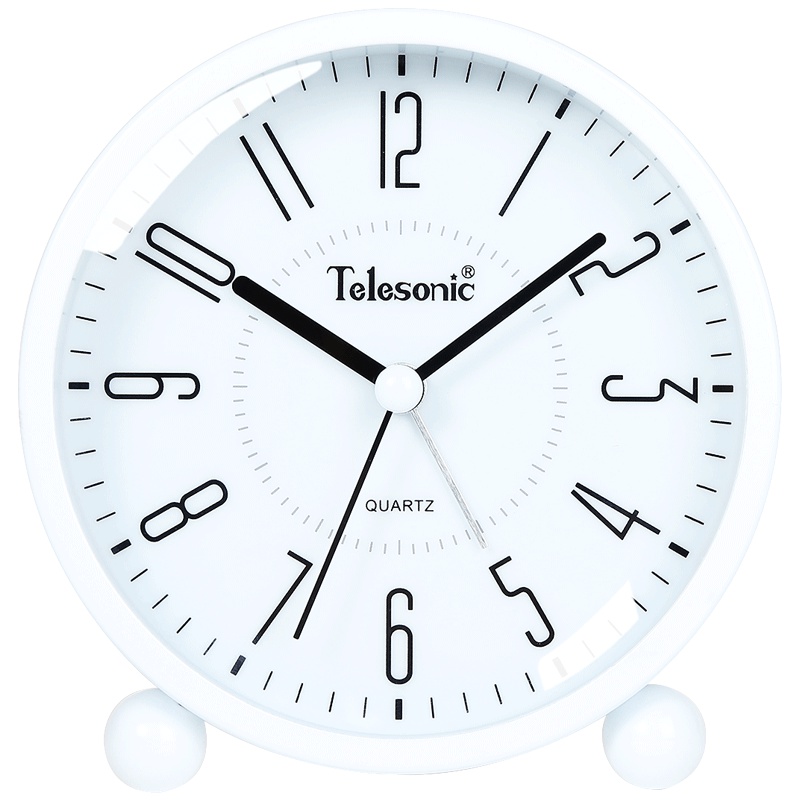 天王星(Telesonic)现代简约闹钟静音床头钟小学生卧室钟表创意时钟儿童卡通可爱石英钟