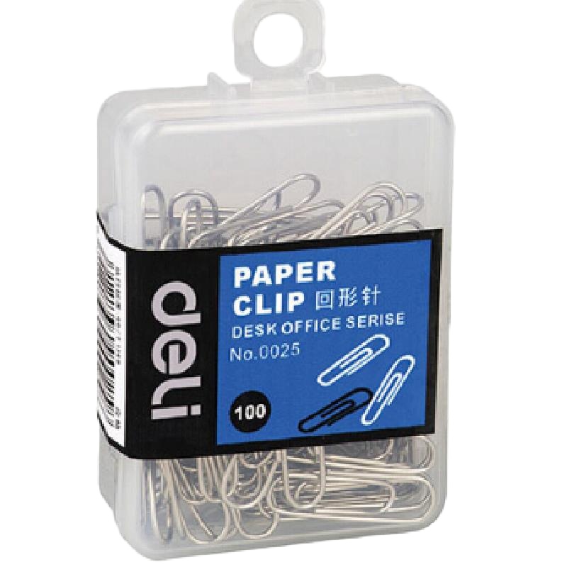 得力 Deli  0025 0025回形针 100枚/盒(包装数量 1盒)