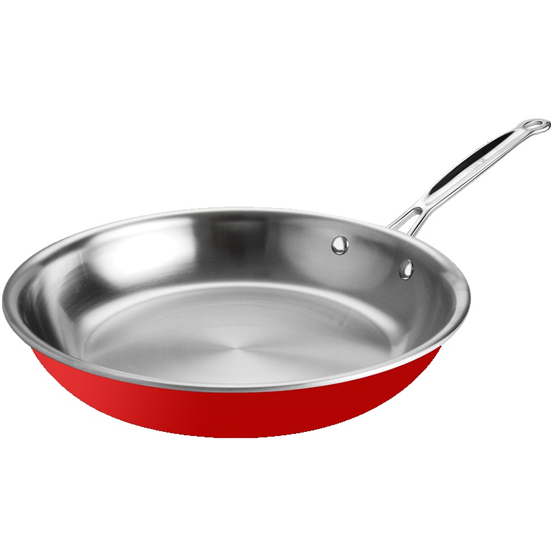 KMW绿鼎煎锅(中国红)Gpotl32-12 德锅具品牌品质 304不锈钢煎锅平底锅 炫彩易清洁 少烟防焦糊 26cm