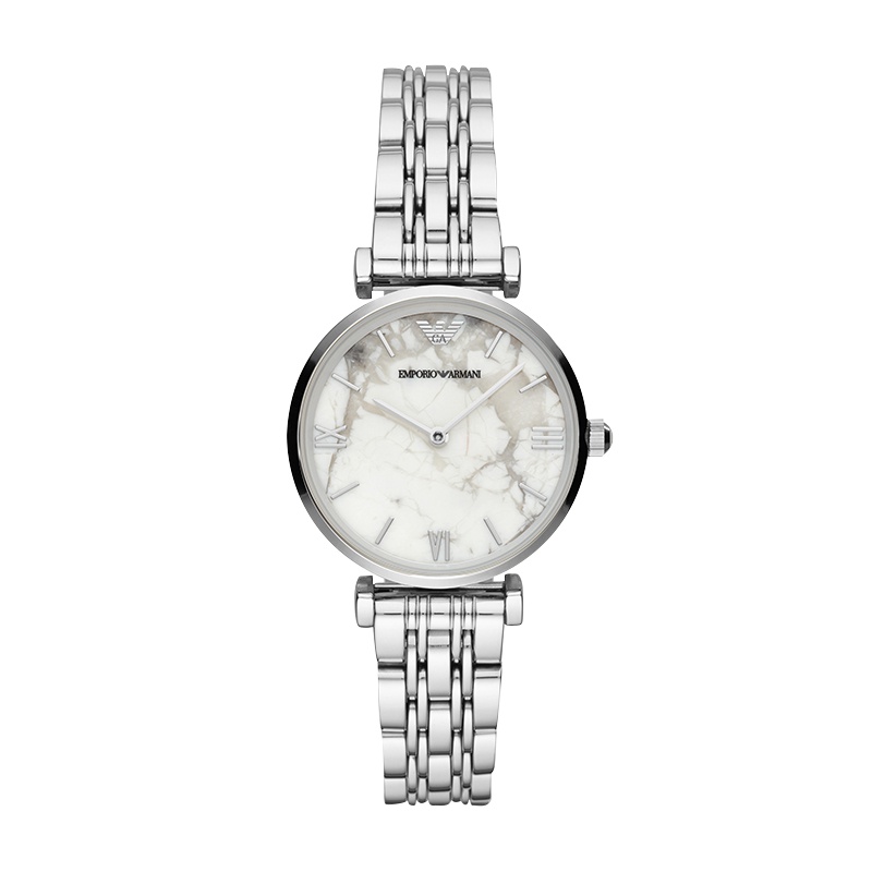 阿玛尼(EMPORIO ARMANI)女士手表欧美时尚百搭新款简约大理石石英女表