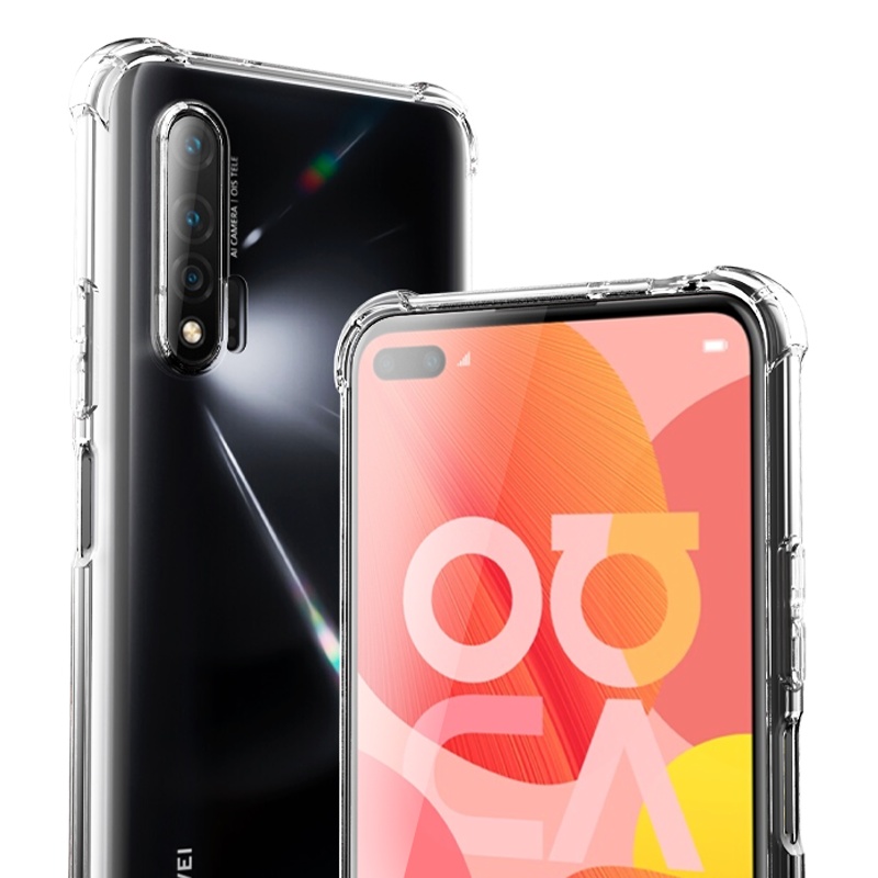 ESCASE 华为nova6手机壳5G保护套 TPU全包气囊防摔壳保护套(有吊绳孔)ES-iP9系列 升级版透白