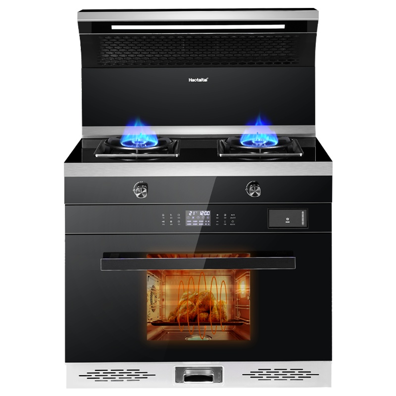 好太太集成灶一体H805云变频蒸烤箱家用 自营 油烟机燃气灶套餐自动清洗下排式定时烟灶套装(液化气)