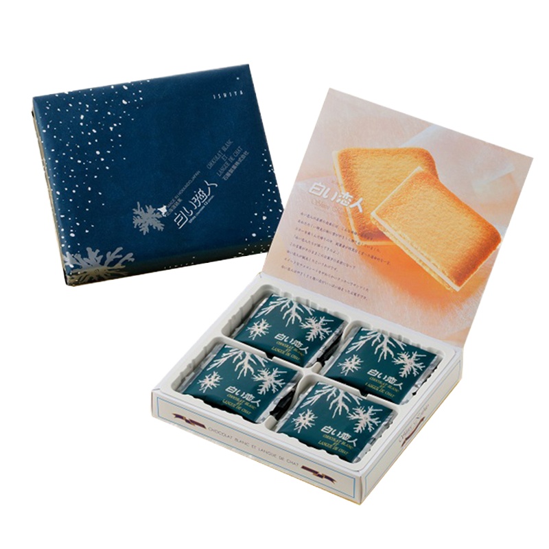 日本进口 白色恋人 北海道白巧克力 曲奇夹心饼干12枚 132g礼盒装