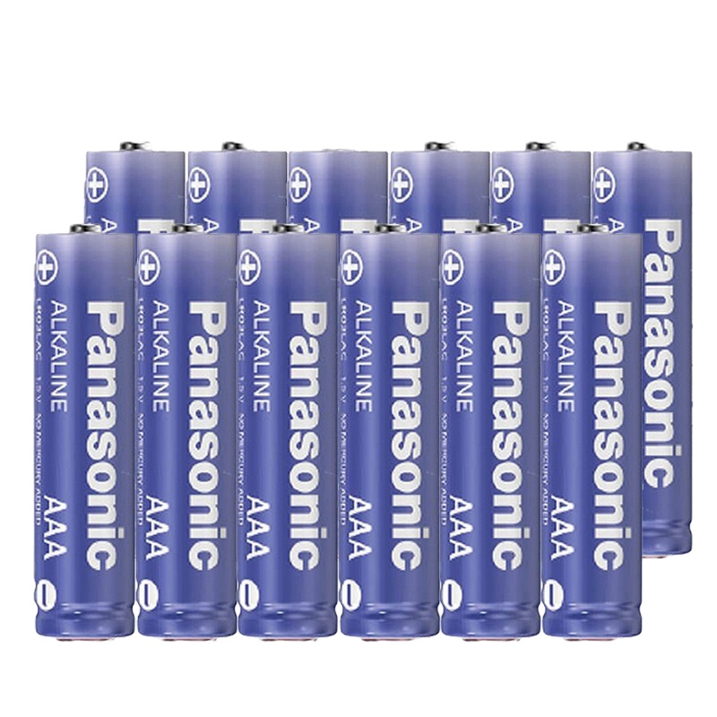 松下Panasonic正品进口碱性7号干电池LR03LAC/12SA 遥控门锁手电筒玩具键盘鼠标遥控器12粒装