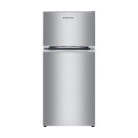 万宝(Wanbao) 125升双门电冰箱 风冷无霜 冷藏冷冻 家用节能小冰箱 不锈钢面板 BCD-125WD(银色)