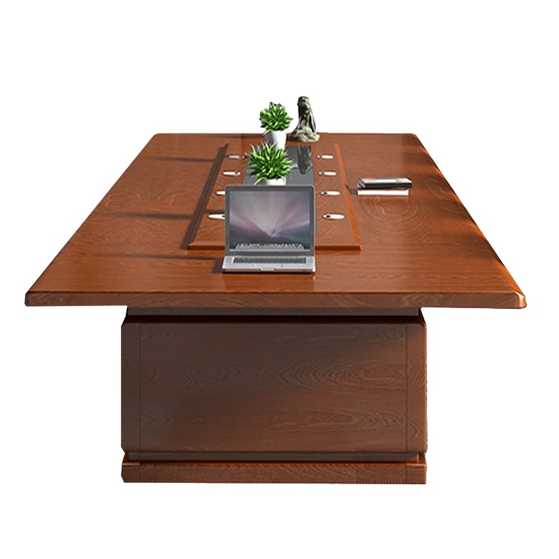 质凡新中式会议桌板式洽谈桌