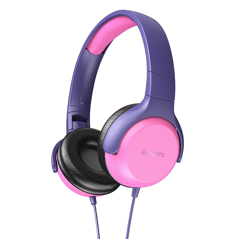 飞利浦(PHILIPS)TAKH101 PK(粉) 头戴式儿童学习耳机听力保护带麦耳机时尚潮流舒适男女生