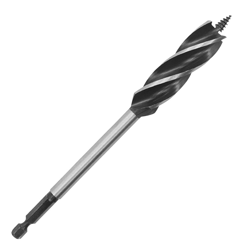 海斯迪克 gnjz-2059 木工钻头 六角柄四刃四槽钻头 加长麻花门锁开孔器抽屉木板扩孔