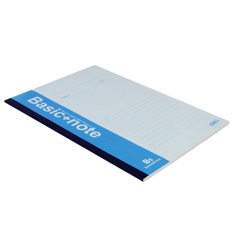 得力7663 无线装订笔记本 50页 B5学生作业办公笔记本 多色 颜色随机 12本装