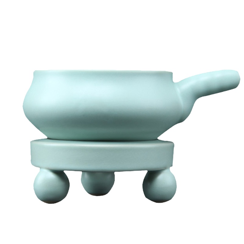 唐宏坊 汝窑茶漏创意过滤网滤茶器茶滤茶托青瓷功夫茶具配件茶道日式茶隔 款式三