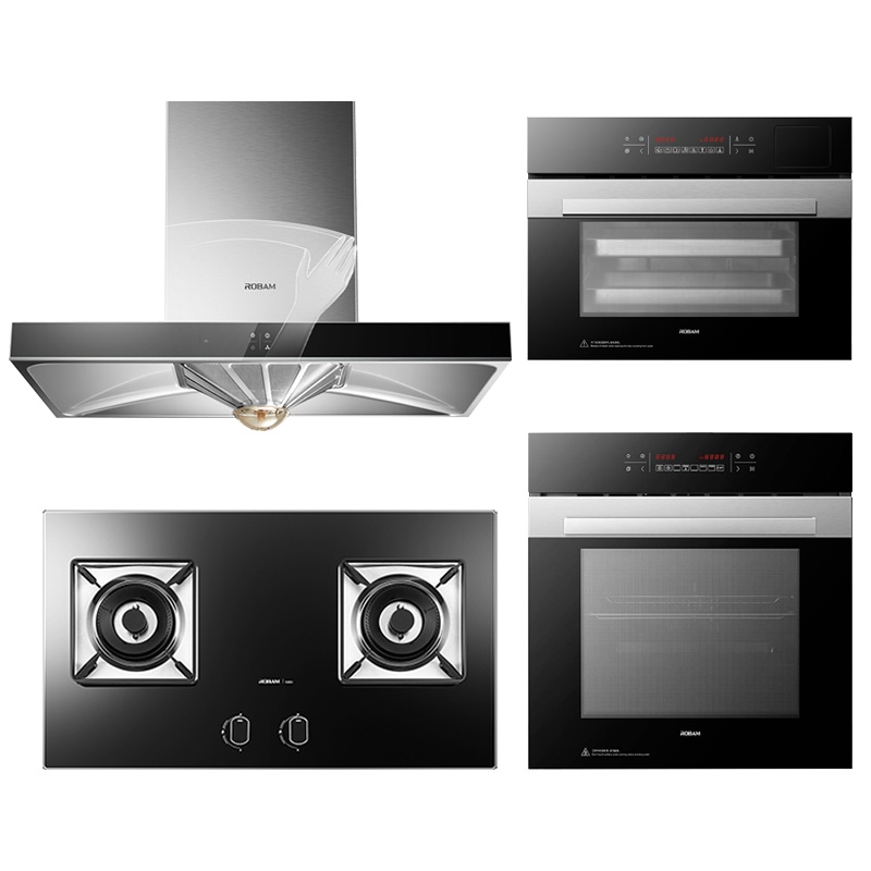 老板(ROBAM) 欧式油烟机燃气灶具嵌入式蒸箱烤箱套装67X2H+56B0T+R073+S273厨电套装