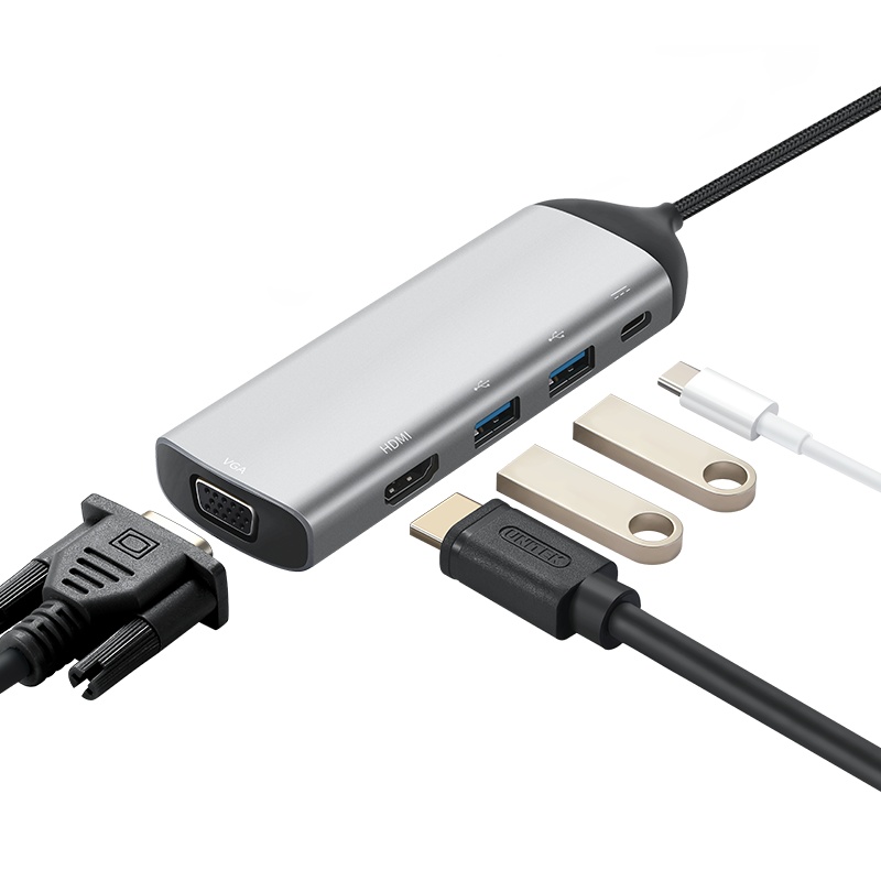 飞利浦type-c拓展坞电脑转换器 转接头笔记本扩展macbook pro苹果配件投影仪转换器