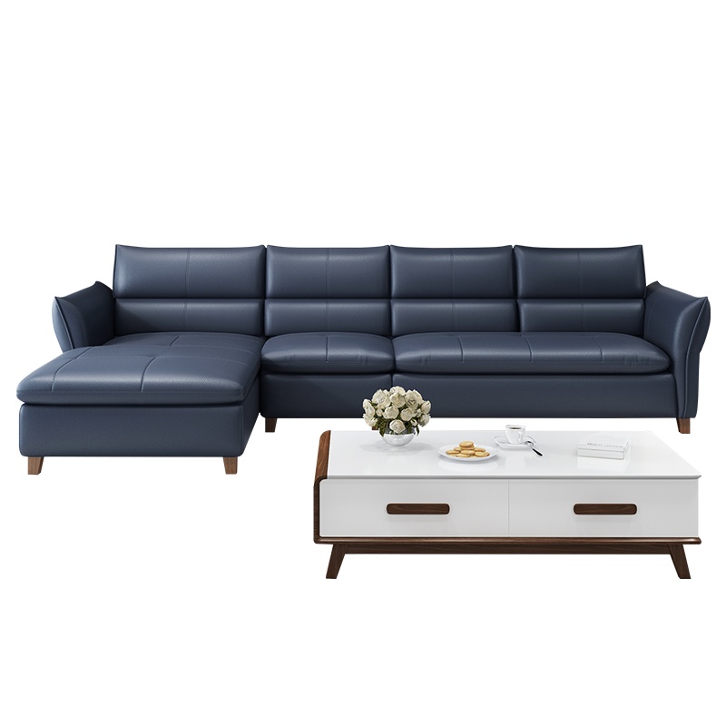 品魅生活 真皮沙发头层牛皮现代简约北欧客厅整装家具皮艺组合沙发