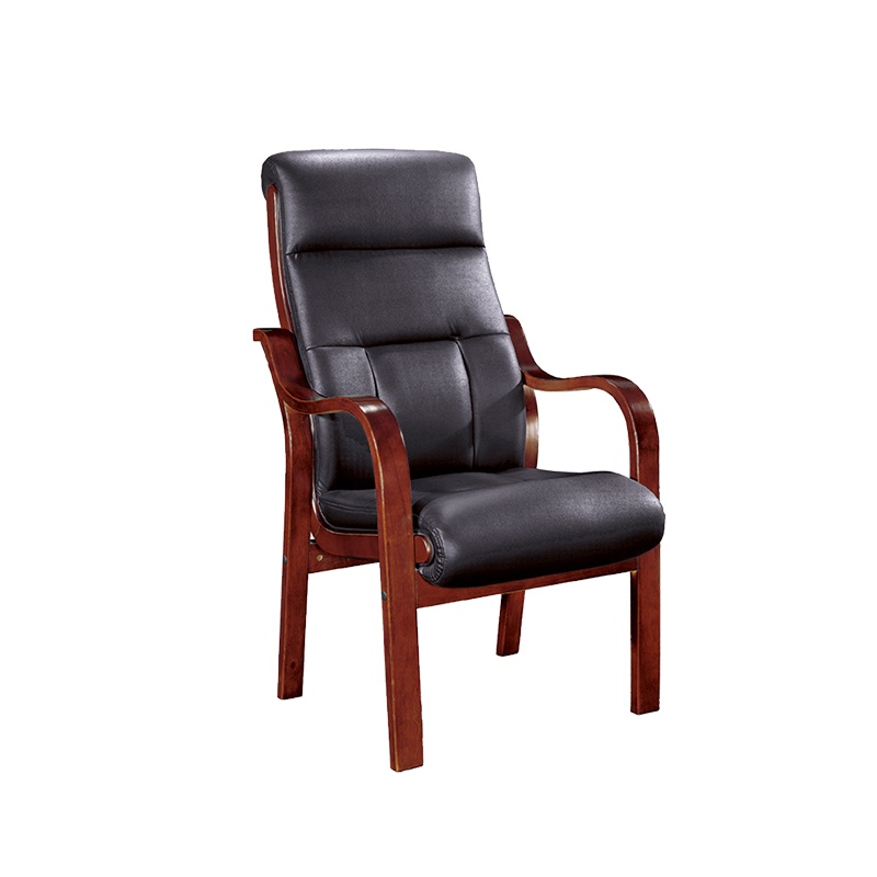 富和美(BNF)办公家具办公椅家用椅子座椅会议椅洽谈椅实木架皮办公椅电脑椅领导椅子老板椅大班椅黑色87椅子