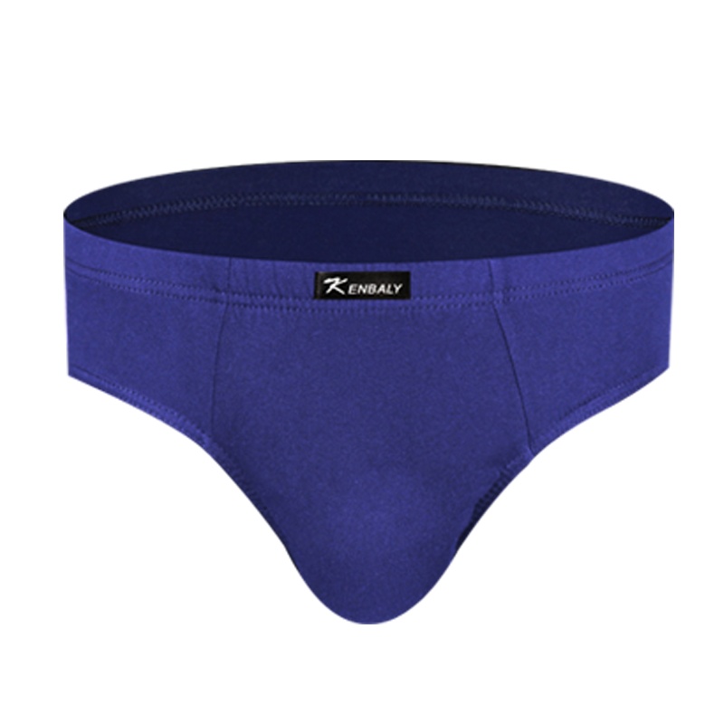 男士三角内裤男裤衩纯棉质吸汗透气性感青年男生三角短裤头底裤全棉宽松大码纯色