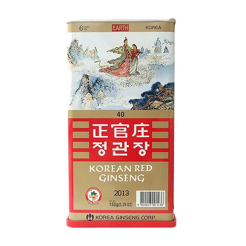 正官庄高丽参红参 地参40支75g(6根)韩国原装进口(Korean Red Ginseng) 六年根人参 滋补礼品