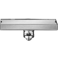 正山 防臭防虫304不锈钢地漏中下水大排量卫生间隐形长地漏浴室厨房地漏盖