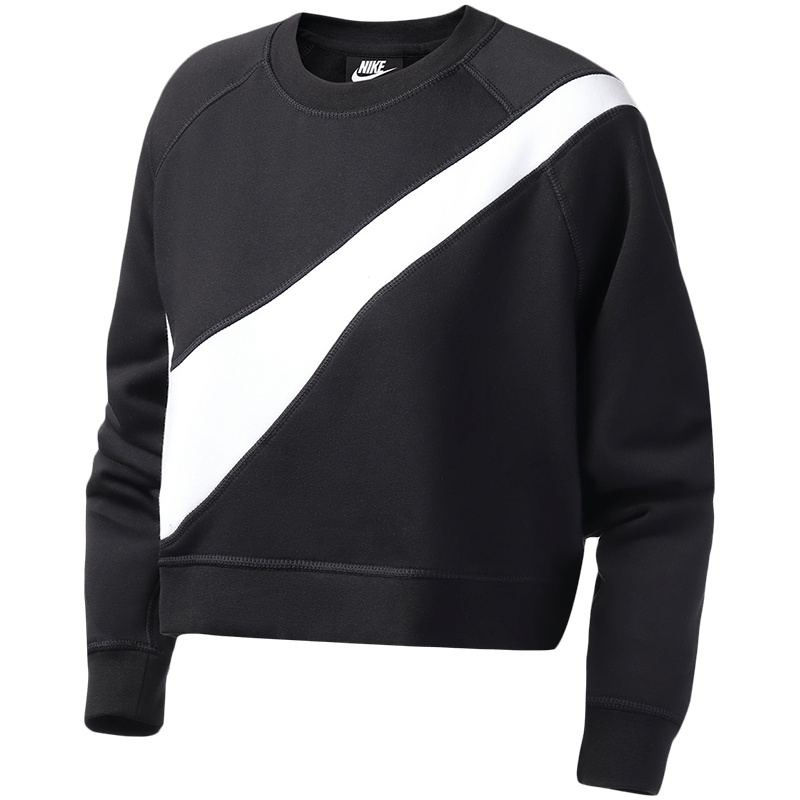 NIKE耐克女装卫衣圆领印花短款休闲套头衫运动服BV3934