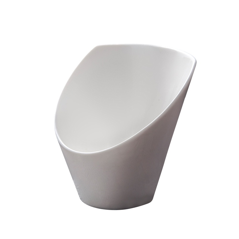 是尚 陶瓷斜口圆碗 沙拉配菜碗