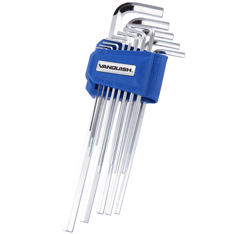 万创(VANQUISH)平圆头塑夹内六角扳手组套公英制自行车手动螺丝刀套装2311