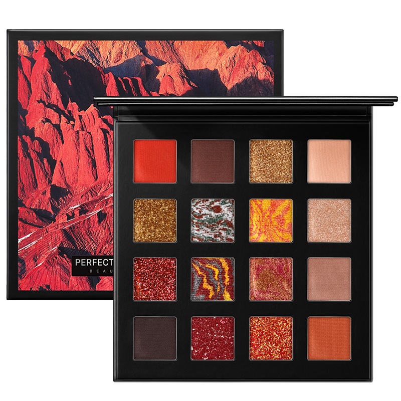 完美日记 幻想家十六色眼影盘04 粉黛高原中国地理杂志联名 地理眼影