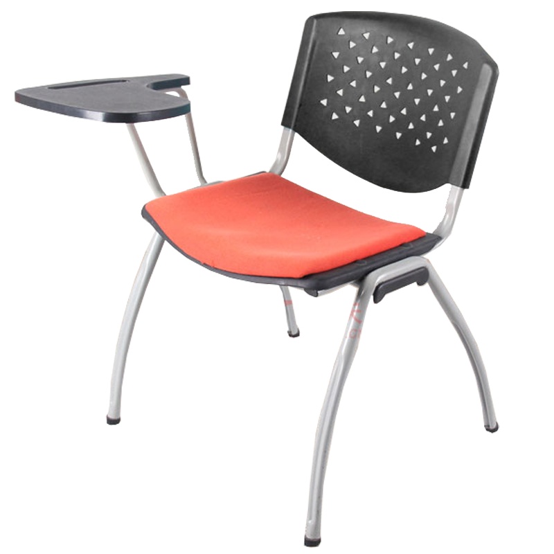 简约时尚一体课桌椅单人会议椅带写字板培训椅电脑椅速写椅办公椅