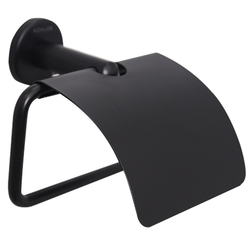 科勒KOHLER卷纸架洗手间置物厕所厕纸架卫生间浴室黑色卫生纸巾架23573T