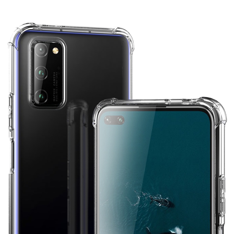 ESCASE 华为荣耀V30pro手机壳honorV30pro保护套气囊全包防摔男女通用ES-iP9系列 升级版透白