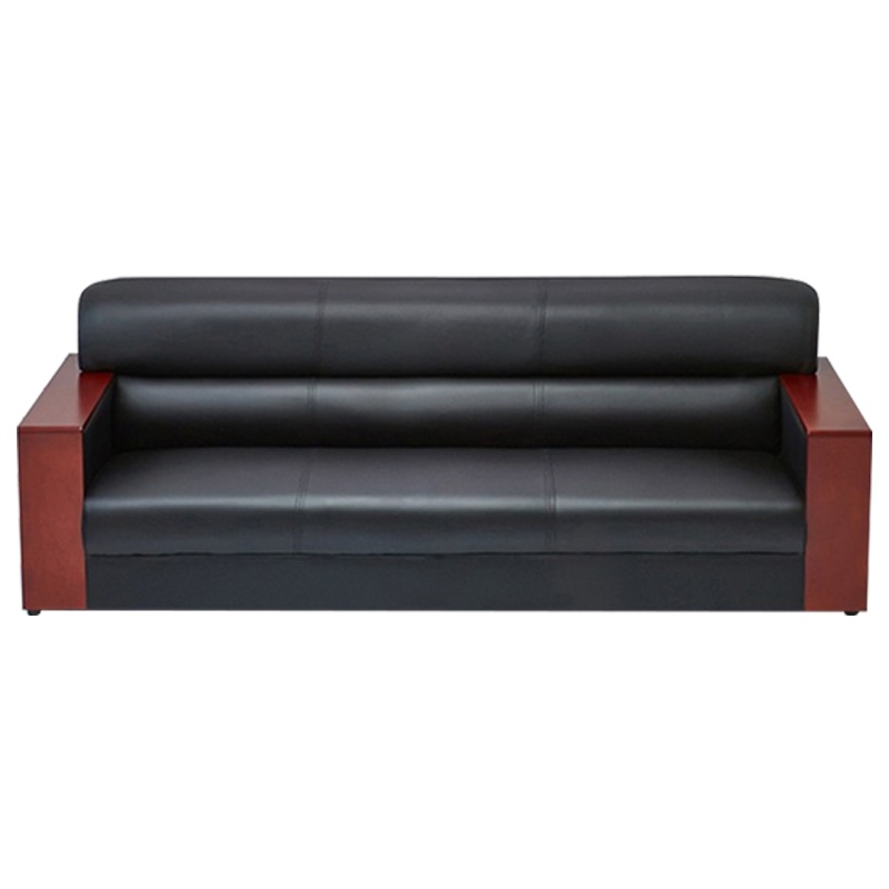 富和美1610皮艺沙发办公沙发接待会客办公室家具办公沙发54三人位沙发