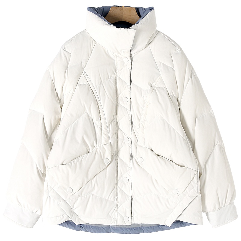 高梵羽绒服女士连帽短款90白鸭绒亮面易清洗2020年新款外套时尚潮流款