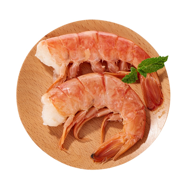 [99元3件]大个阿根廷红虾尾 生鲜海鲜 冰冻阿根廷红虾 去头 火锅食材 阿根廷红虾尾 毛重500g冰衣袋装